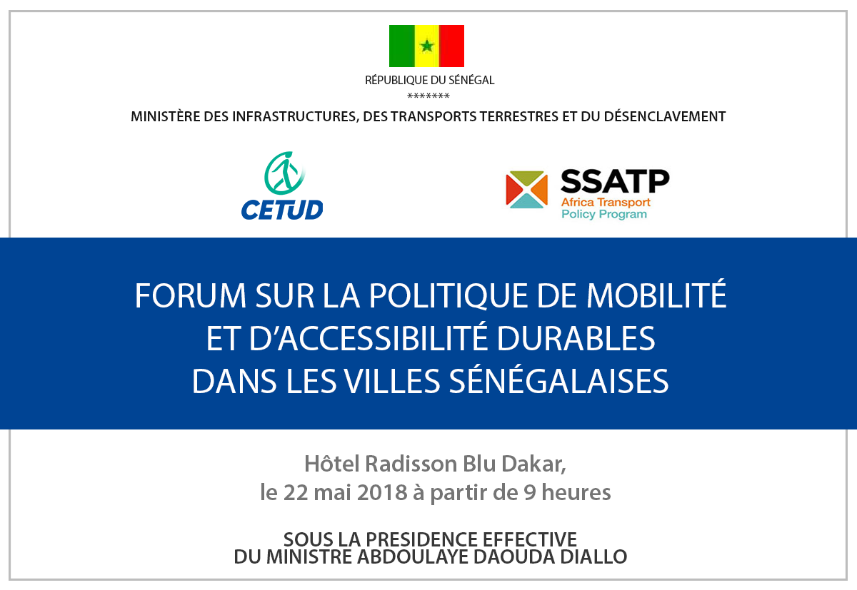 CETUD SSATP Forum mobilité et d’accessibilité durables dans les villes sénégalaises